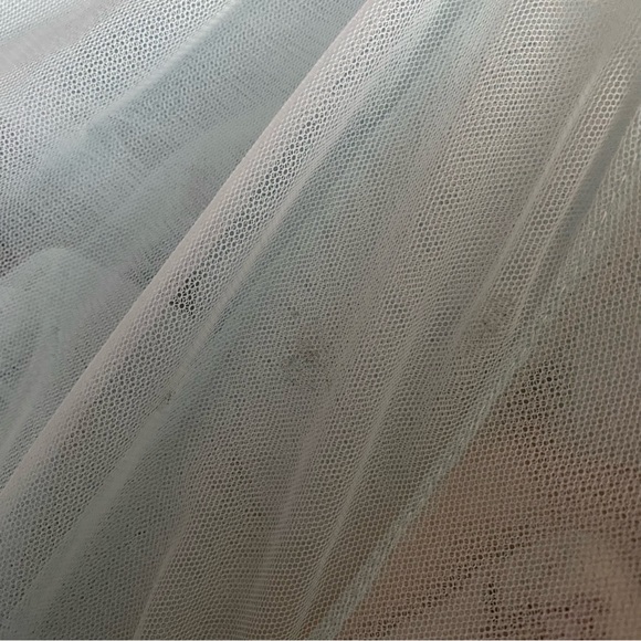 y2k vintage prom dress 2 pc set pastel blue tulle rhinestone embellished XS - Picture 10 of 10